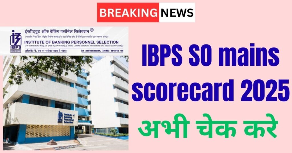 IBPS SO mains scorecard 2025